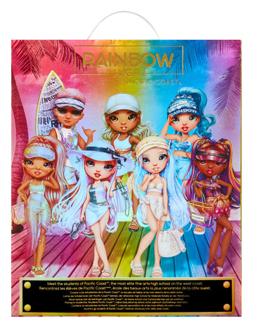 Rainbow High Pacific Coast Harper Dune- Sand (Light Yellow) Fashion Doll with Outfit, Pool Accessories Playset, Interchangeable Legs, Toys for Kids