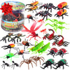 SCS Direct Bug Toys 30PCS - Large Insect & Spider Figures Playset with Grasshoppers, Beetles, Arachnids & Crawly Bugs - Realistic Plastic Animal Toys