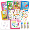 6P Water-Reveal Coloring Book for Toddlers-Mess Free Reusable Water Painting Pad with Pen,6 Fun Themes for Boys & Girls,Travel Activities,Party