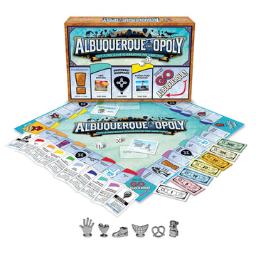 Late for the Sky Albuquerque-Opoly City Board Game - Property Trading Family Game, 2-6 Players, Ages 8+, Explore Albuquerque Landmarks, Fast or