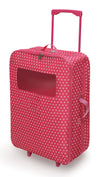 Badger Basket Double Trolley Doll Carrier with Two Sleeping Bags and Pillows - Perfect for 18-Inch Dolls in Pink Star Design