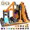 BrightBlox Magnetic Blocks, 120PCS Magnetic Building Blocks Magnet Cubes STEM Montessori Sensory Educational Toys for Kids Boys Girls (MineTheme)