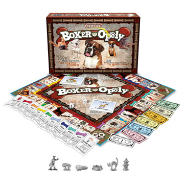 Late for The Sky Boxer-Opoly Board Game - Dog Lover Family Game for 2-6 Players, Ages 8+, Opoly-Style, Fun Strategy, Gifts for Boxer Owners