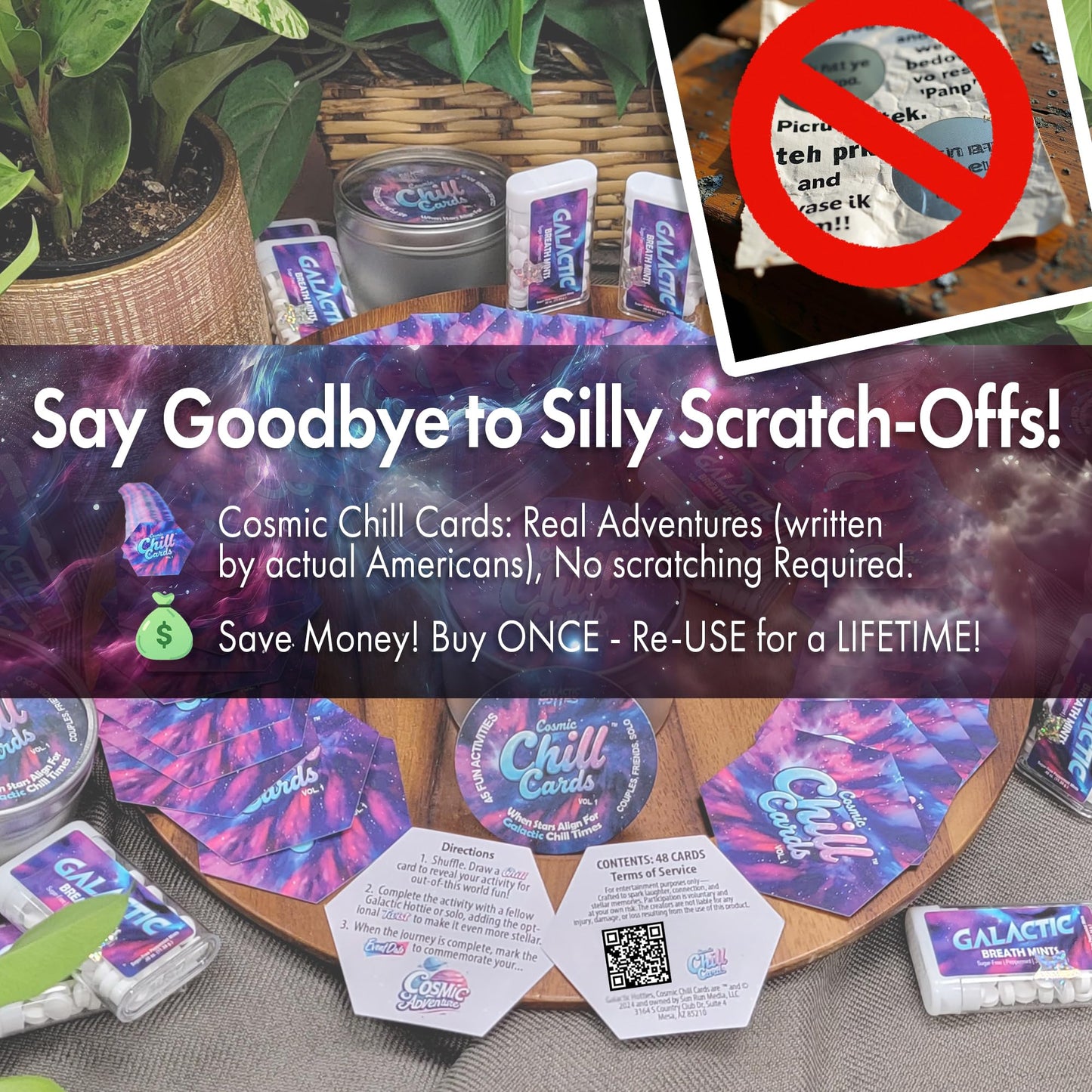 Cosmic Chill Cards - Couples, Friends or Solo - Date Night Ideas - Fun & Exciting 40+ Cards Special for Couple: Birthday Gifts for Boyfriend