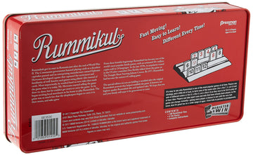 Rummikub in Retro Tin - The Original Rummy Tile Game by Pressman Red, 5"