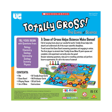 University Games, Scholastic Totally Gross Game of Science Including Real Slime, for 2 to 4 Players Ages 6 and Up