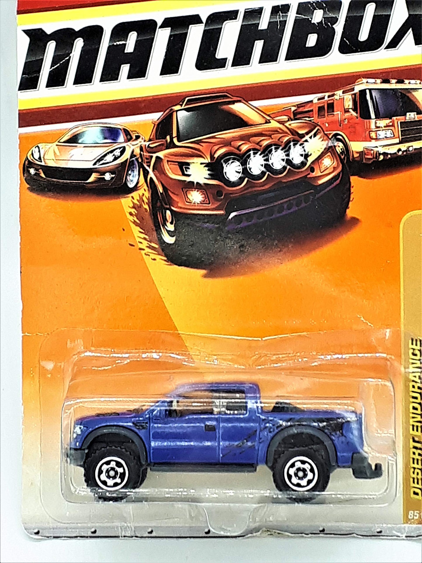 Mattel Matchbox 1:64 Scale Blue Ford F-150 SVT Raptor Truck, 2010 Desert Endurance, Kid, Children (Unisex)