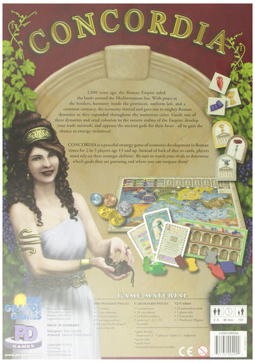Rio Grande Games Concordia: Strategy Board Game, Economic Development, 2-5 Players, 90 Minutes