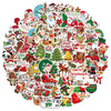 RZEOTPII Christmas Day Stickers Pack 100 Pcs Santa Claus Stickers for Laptop Scrapbook Windows Bicycle Water Bottle Skateboard,Waterproof Vinyl Decals