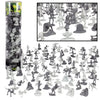 Zombie Action Figures- Big Bucket of 100 Zombies w 14 Unique Sculpts- Zombies, Pets, Graves & Humans for Playtime, Decoration, Party Favors & Birthday