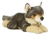 Aurora® Realistic Miyoni® Wolf Stuffed Animal - Lifelike Details Make a Cherished Companion - Perfect for Decorating Bedrooms or Classrooms - Gray 18