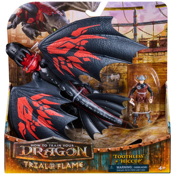 DreamWorks Dragons Toothless & Hiccup Action Figures Viking Rider Duo