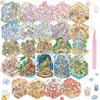 24 Sets 3D Sticker Scene, Sticker Therapy DIY, Kawaii 3D Stickers for Adults, Build Your Own Scene Stickers Collection Cozy Room Cute Miniature House
