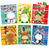 JOYIN 24 Pcs Christmas Make-a-face Stickers, Make Your Own Characters Mix and Match Sticker Sheets with Santa Claus, Snowman, Reindeer, Elf for Kids