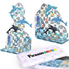 PicassoTiles Magnetic Tiles Aquarium Marine Animal Nano Construction Travel Set with Tin Storage Case Montessori Mini Magnet Tile Traveling STEM