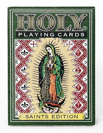 Holy Playing Cards Saints Edition - Catholic Religious Poker Deck with 55 Cards, QR Saint Bios, Holy Spirit Wilds - Faith Family Game & Gift