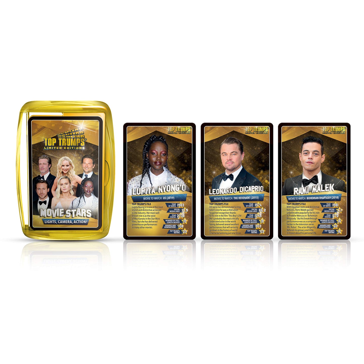 Top Trumps Card Game Top 30 Movie Stars - Family Games for Kids and Adults - Learning Games - Kids Card Games for 2 Players and More - Kid War Games