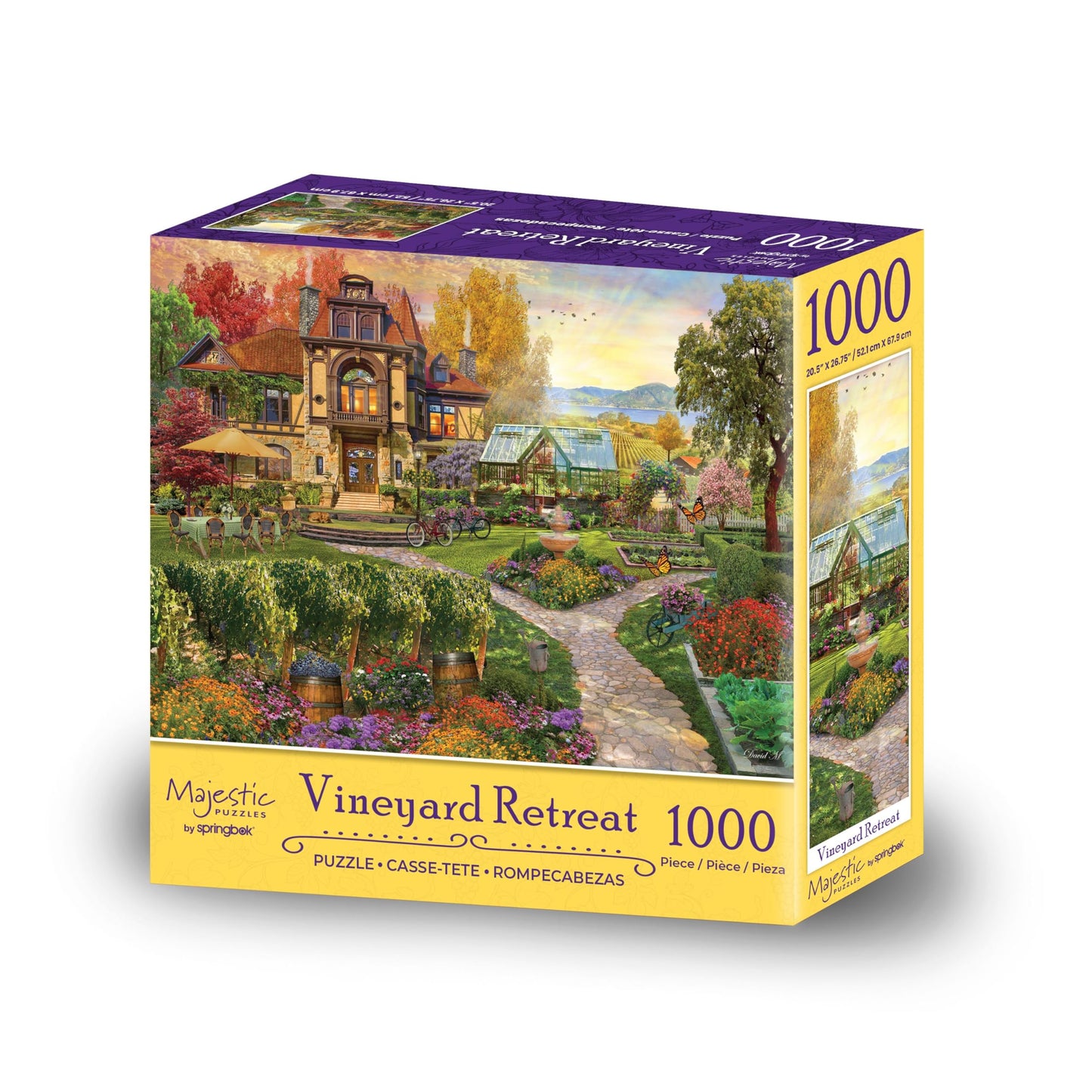 Majestic Value Brand 1000 Piece Jigsaw Puzzle of a Majestic Vineyard Chateau