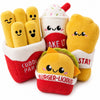 JOYIN 4 Pcs Emotional Support Plushies, Fast Food Plush Stuffed Toys Set, Anxiety Relief Toys, Burger Fries Chicken Nuggets & Milkshake Plushies,