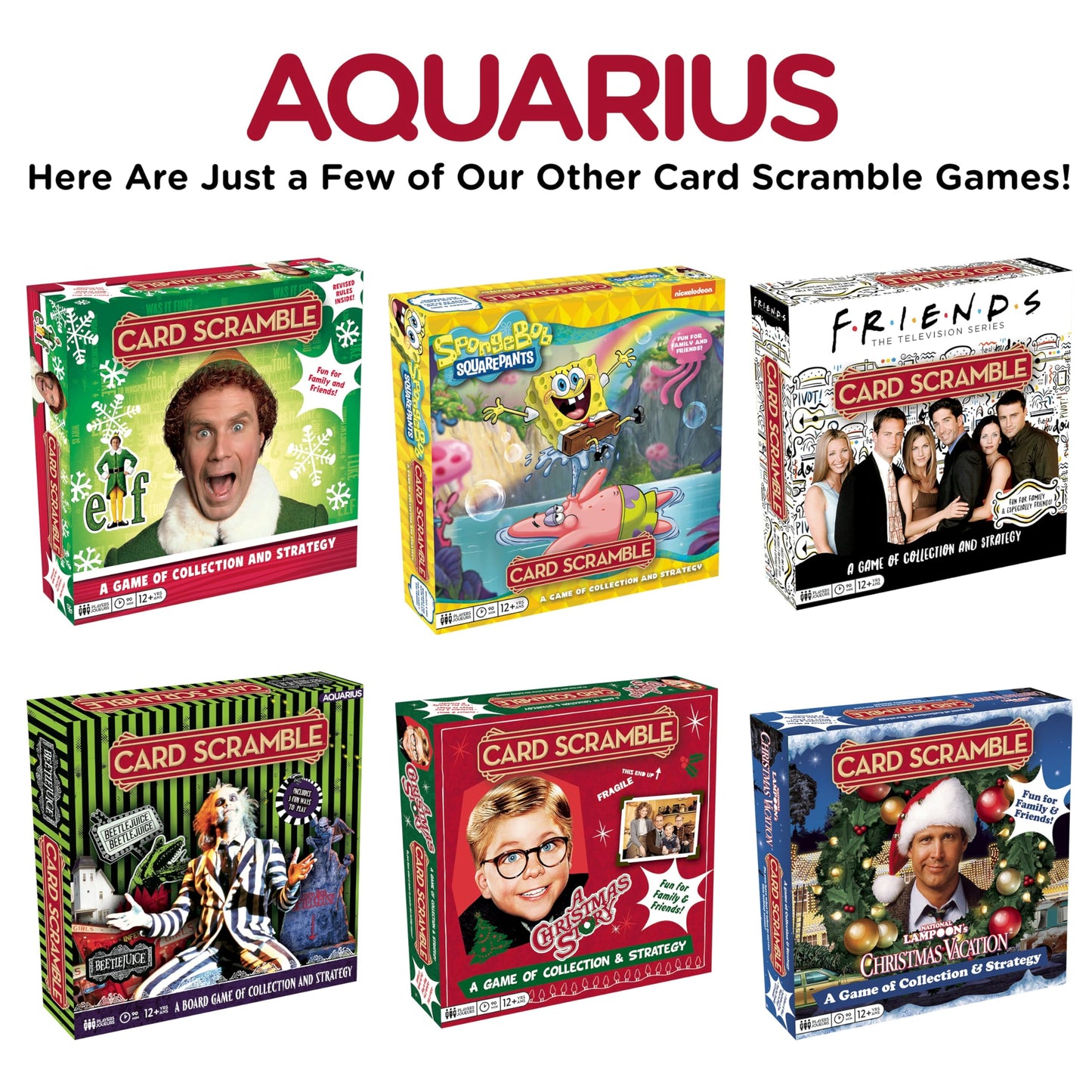 AQUARIUS A Christmas Story Card Scramble Board Game - Fun Family Party Game for Kids, Teens & Adults - Entertaining Game Night Gift - Officially