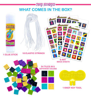 Choose Friendship, My Image Bracelet Maker Kit, Jewelry Maker Kit for Kids, 100 items