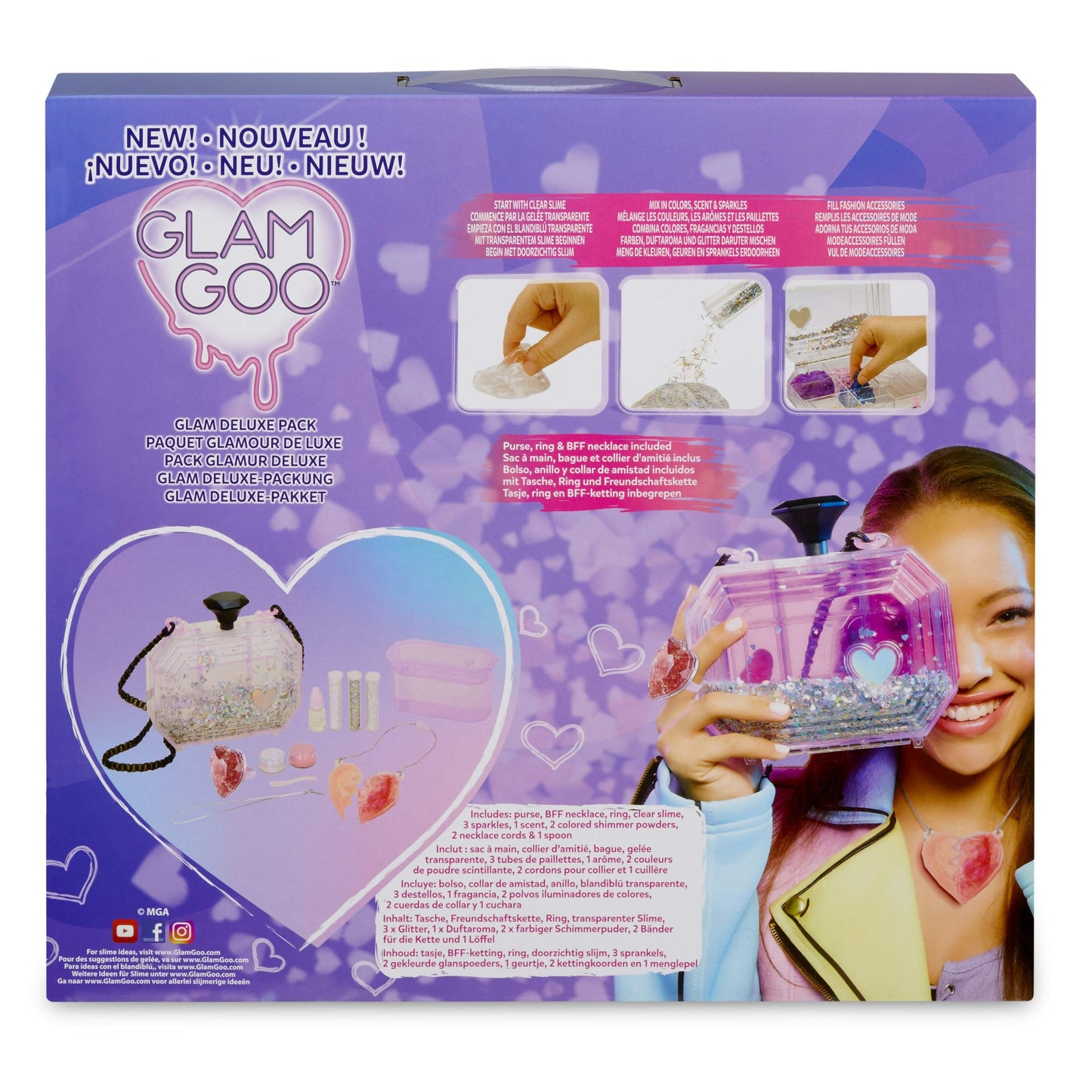 Glam Goo Deluxe Pack with Slime & Fashion Accessories, Multicolor