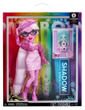 Rainbow High Shadow High Lavender - Purple Fashion Doll. Fashionable Outfit, Extra Long Hair, Glasses & 10+ Colorful Play Accessories. for Kids 4-12