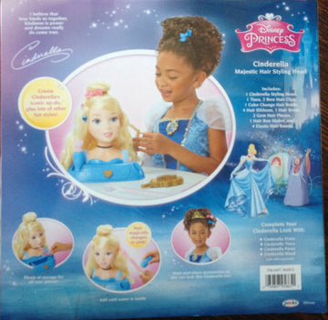Disney Princess Cinderella Majestic Hair Styling Head