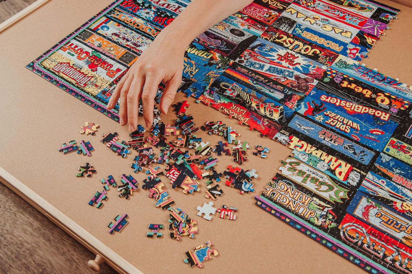 Arcadeageddon! Retro Arcade Game Collage Puzzle for Adults and Kids | Difficult 1000 Piece Jigsaw Puzzle, '80s Toys & Games | Interactive Brain