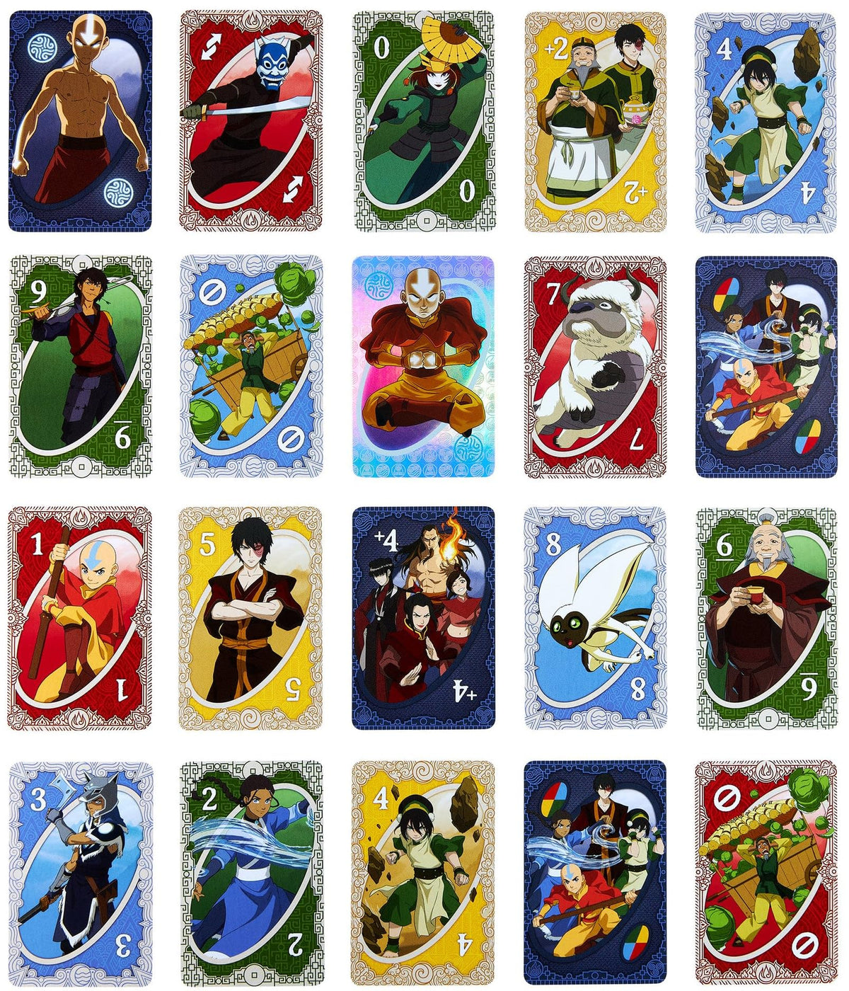 Mattel Games UNO Fandom Avatar: The Last Airbender Card Game With Collectible Foil Card For Kids, Adults & Family Night