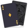 Playing Cards 2 Pack, Waterproof Cards, Plastic Playing Cards, Deck of Card, Cool Black Poker Card Professional Set for Table Magic Pool Camping Party