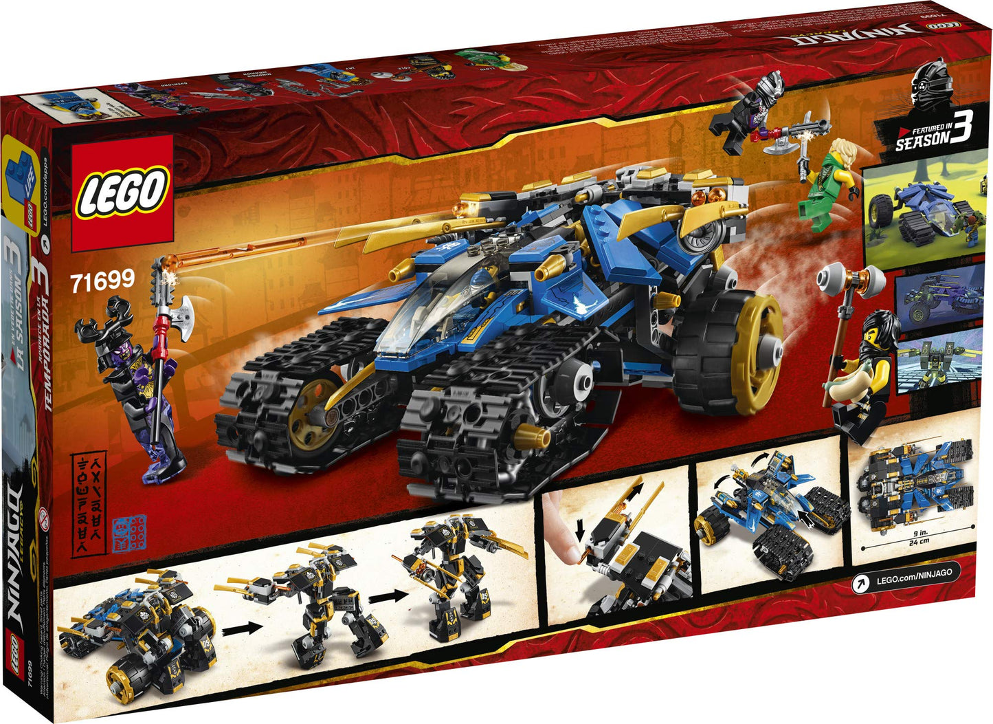 LEGO NINJAGO Legacy Thunder Raider 71699 Ninja Mech Adventure Toy Building Kit, New 2020 (576 Pieces)