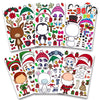 JOYIN 36 Pcs Christmas Make-a-face Sticker Sheets Make Your Own Xmas Characters Mix and Match Sticker with Full Body Design Reindeer, Snowman, Elf