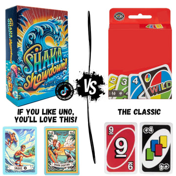 SHAKA Showdown Card Game for Teens 6+ | Surf-Themed Travel Games, Board Game | Ideal for Babysitting Games, Cards to Send to Kids at Camp, Road Trip