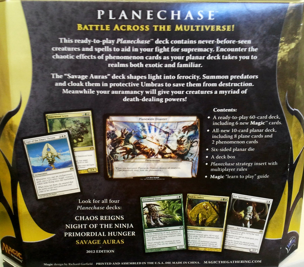 Magic The Gathering- MTG: Planechase (2012 Edition) Savage Auras - Game Pack