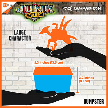 HEXBUG JUNKBOTS - Alley Dumpster Kit - Surprise Alien-Powered Construction Figures for Ages 5+, 24+ Pieces