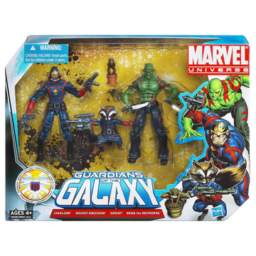 Marvel Universe Guardians of the Galaxy Drax the Destroyer Starlord Rocket Raccoon and Groot Set