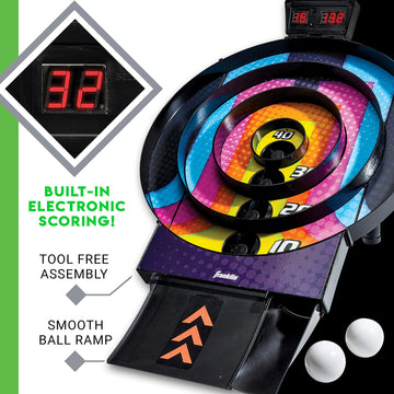 Franklin Sports Whirl Ball Arcade Game - Game Room Ready Tool Free Arcade Game - Auto Scoring Electronics with Arcade Ball Return Ramp Great for Kids