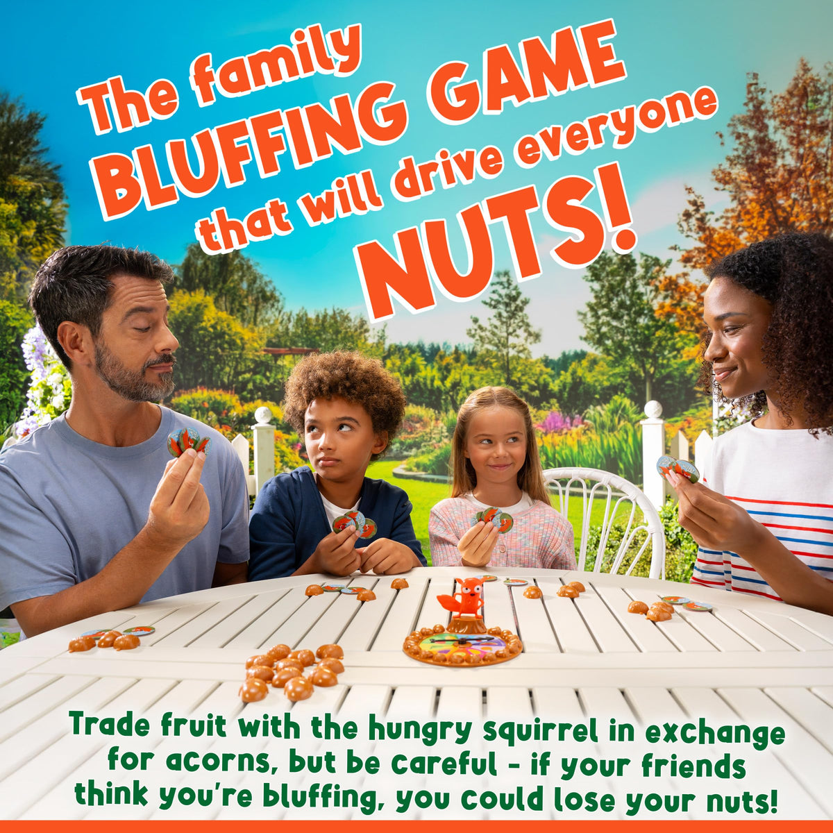 Who Took My Nuts? Family Bluffing Game, Fast-Paced Strategy Game, Ages 6+
