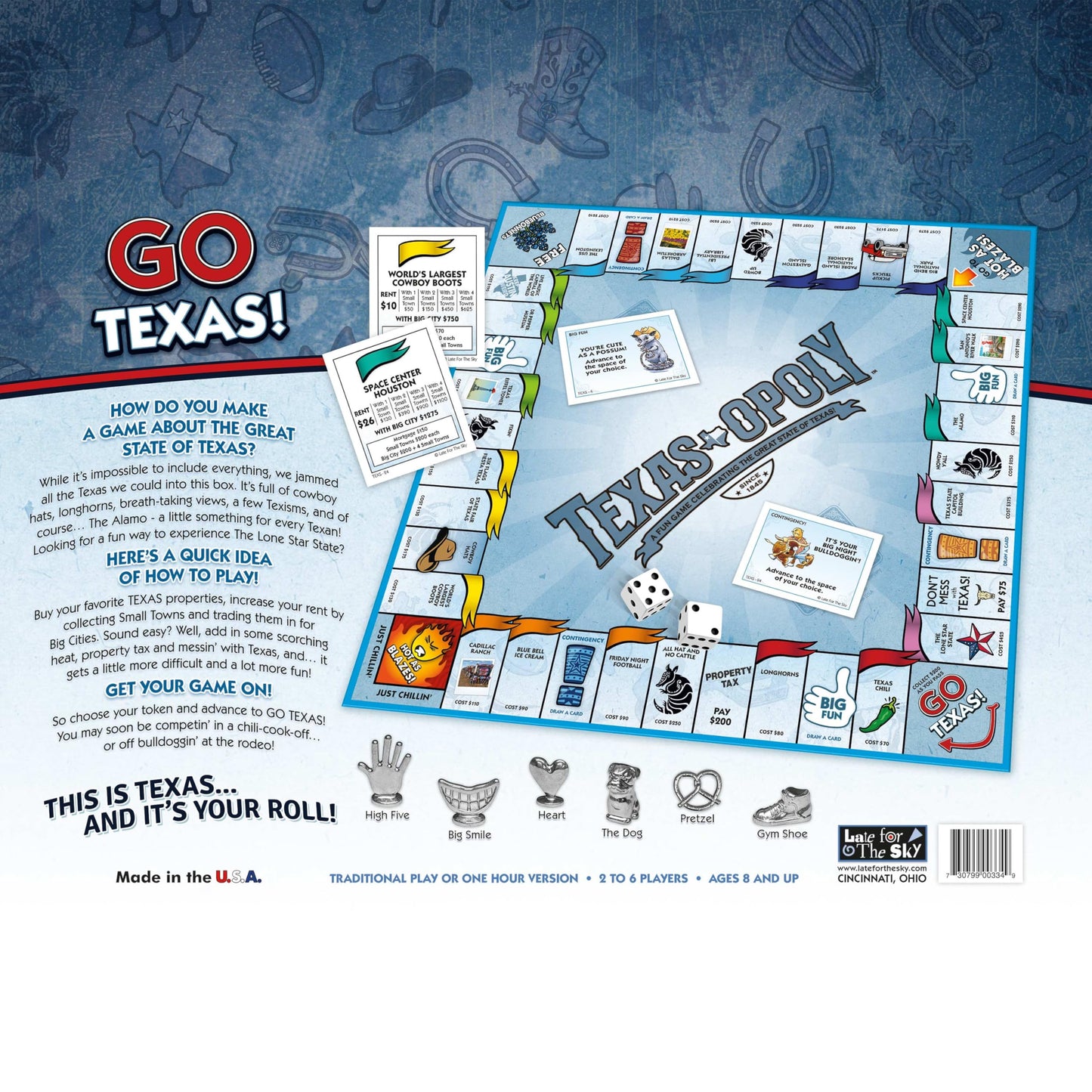Late for the Sky Texas-opoly Game, 96 months to 9600 months