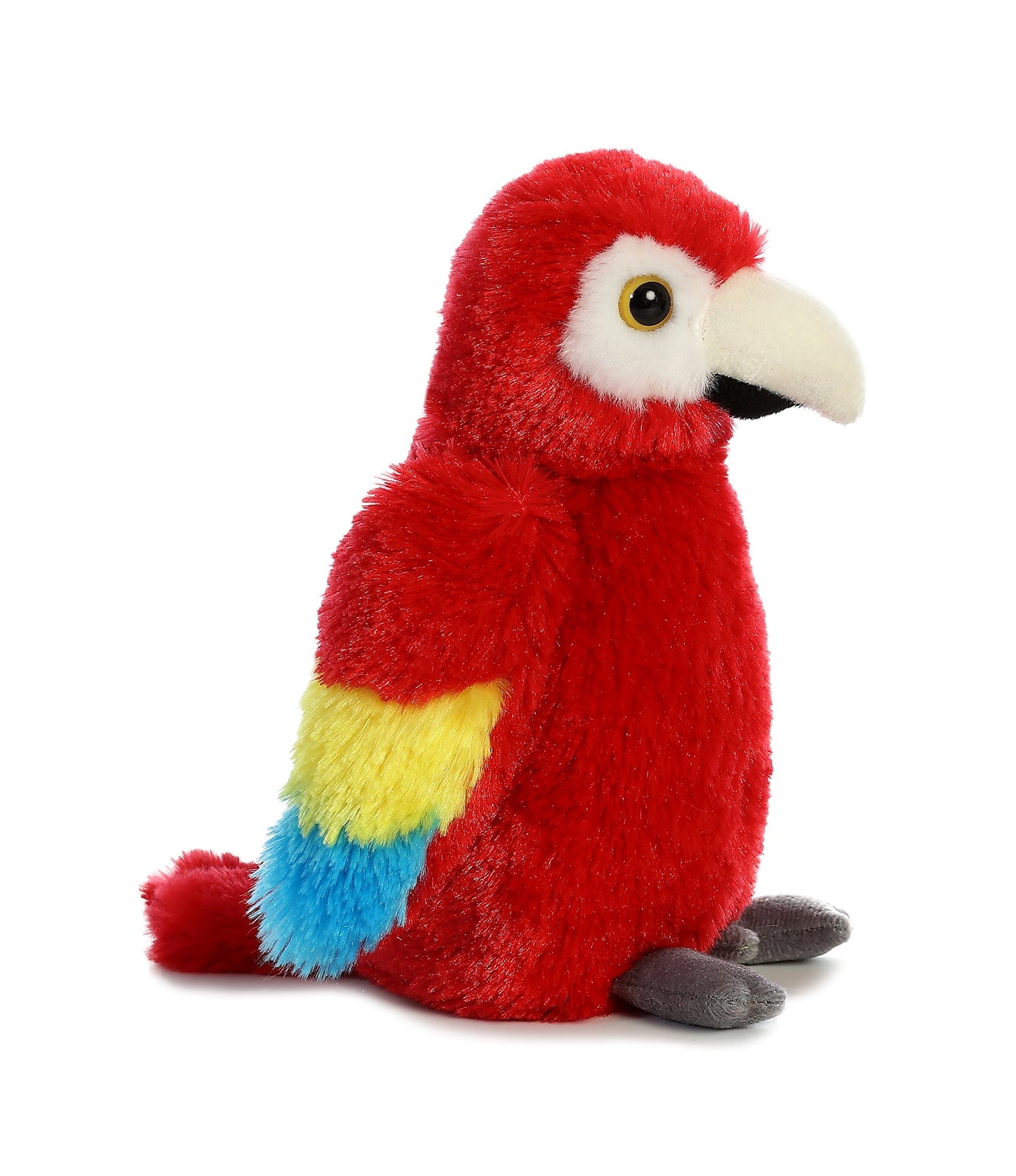 Aurora® Adorable Mini Flopsie™ Scarlet Macaw Stuffed Animal - Mini Companions Ready for Playful Adventures - for Kids All Ages, Toddlers, Adults,