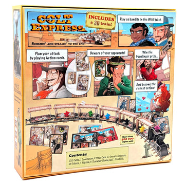 Colt Express Board Game - Strategic Wild West Train Heist Game for Adults & Teens, 2-6 Players, Age 10+, Award-Winning Party Boardgame