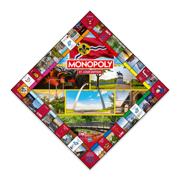 Monopoly Board Game St Louis MO Edition : 2-6 Players Family Board Games for Kids and Adults, Board Games for Kids 8 and up, for Kids and Adults