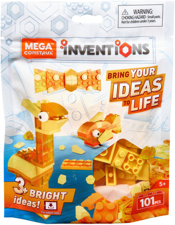Mega Construx FWP22 Inventions Yellow Brick Building Set