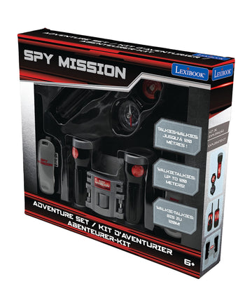 LEXiBOOK Spy Mission - Adventurer Set for Children, Walkie-Talkies 400 ft, Binoculars, Compass, Torchlight, RPTW12SPY