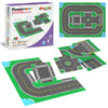 PicassoTiles Building Brick 10"x10" Large Road Baseplates City Street Traffic Parking Themed Roadway Foundation Plates Block STEM Construction Set