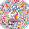 Just My Style 1100 Vinyl Sticker Book, Sparkly Spiral Bound Book With Positivity Quotes, Tie Dye Stickers, Sweet Treats & More, Great For Back