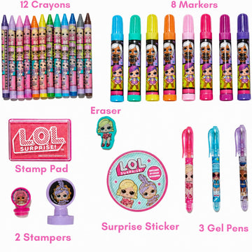 LOL Surprise Deluxe Activity Set for Kids with Carrying Tin & Art Supplies