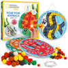 National Geographic Kids Pom Poms Arts and Crafts Kit - Pom Pom Animals Toddler Craft Kit, Preschool Art, Toddler Crafts Ages 3-5, Crafts for Toddlers