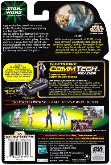 Star Wars: Power of the Force CommTech R2-D2 with Holographic Princess Leia Action Figure